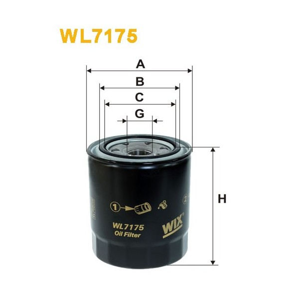 Filtro aceite Wix WL7175