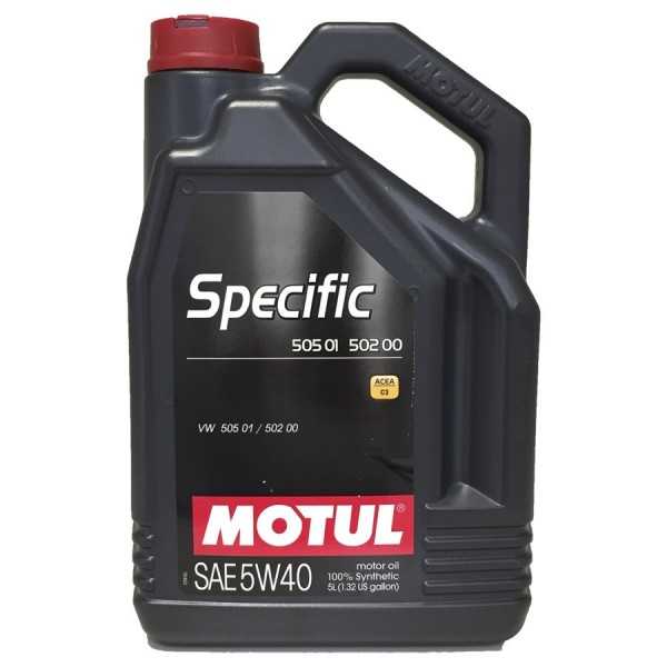 Aceite coche 5w40 Motul Specific 505 01 5L