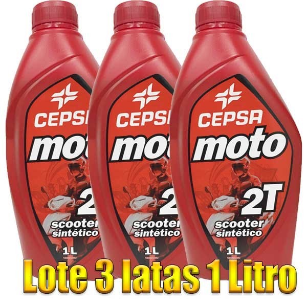 Aceite Cepsa Moto Scooter 2T Sintetico 1Ltr -LOTE 3 LATAS-