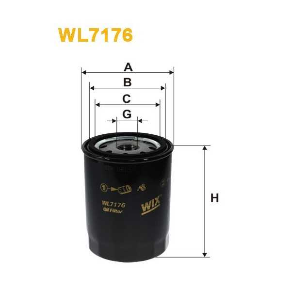 Filtro aceite Wix WL7176