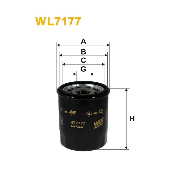 Filtro aceite Wix WL7177