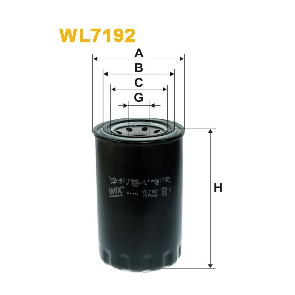 Filtro aceite Wix WL7192