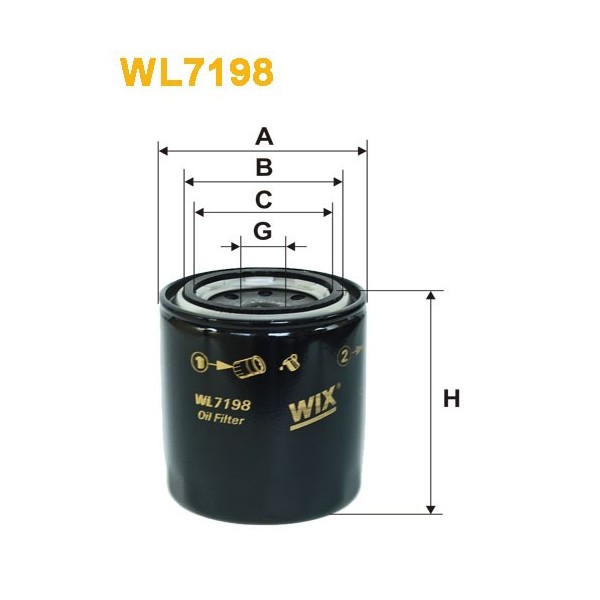 Filtro aceite Wix WL7198