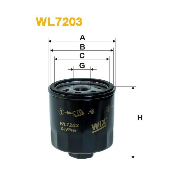 Filtro aceite Wix WL7203