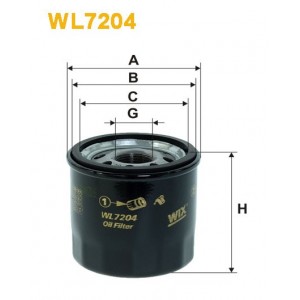 Filtro aceite Wix WL7204