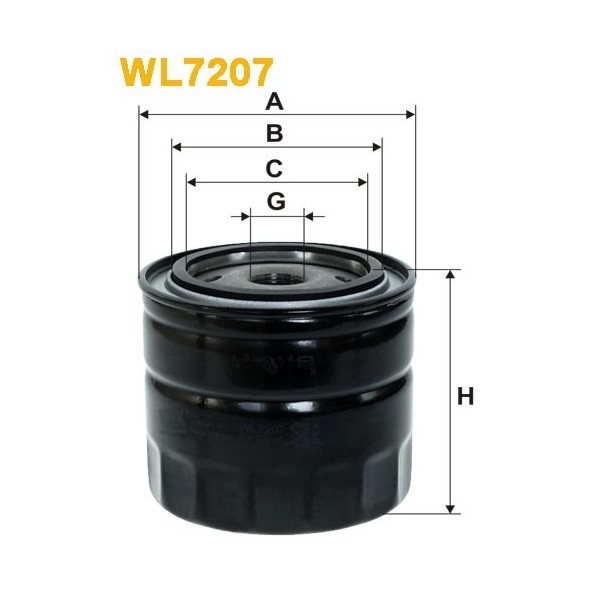Filtro aceite Wix WL7207