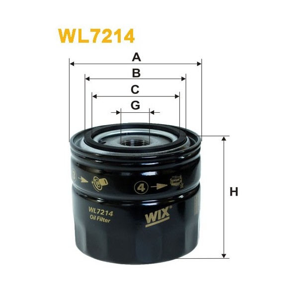 Filtro aceite Wix WL7214