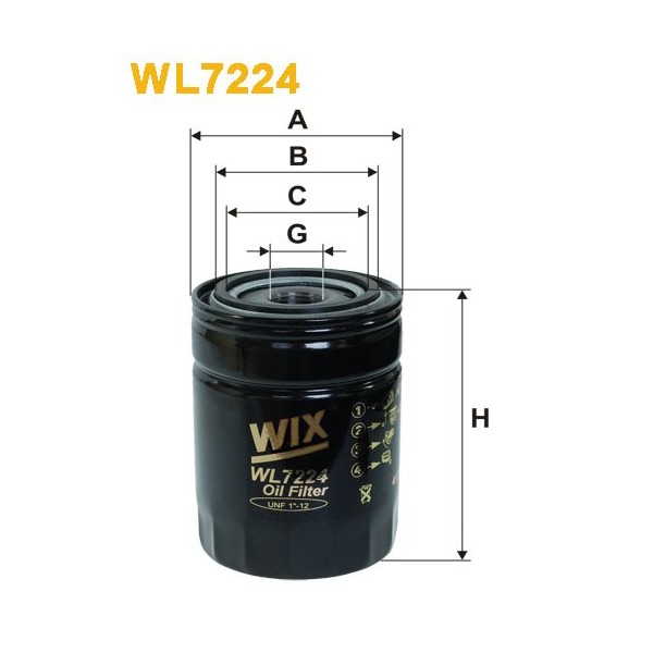 Filtro aceite Wix WL7224