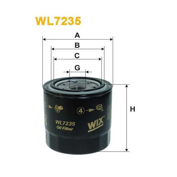 Filtro aceite Wix WL7235