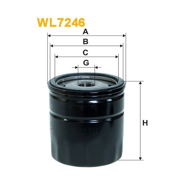 Filtro aceite Wix WL7246