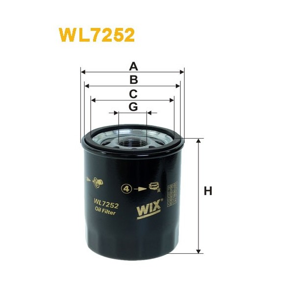 Filtro aceite Wix WL7252