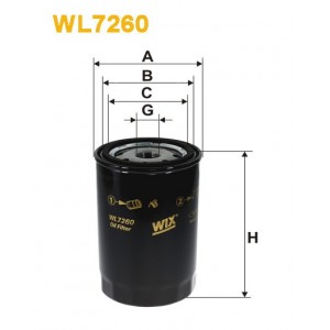 Filtro aceite Wix WL7260