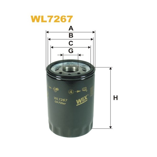 Filtro aceite Wix WL7267