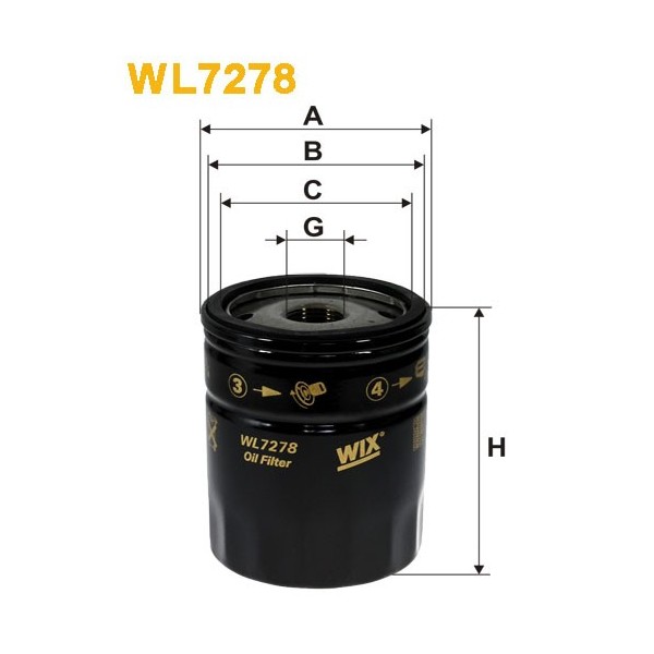 Filtro aceite Wix WL7278