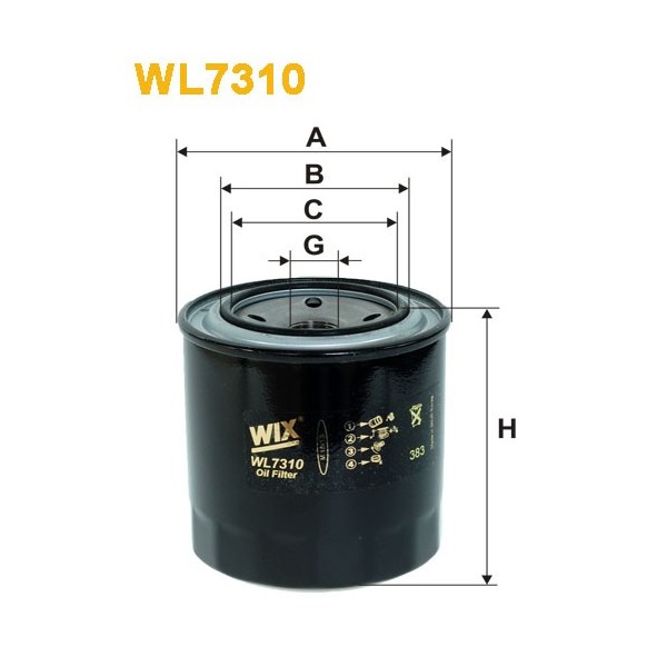 Filtro aceite Wix WL7310