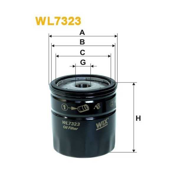 Filtro aceite Wix WL7323