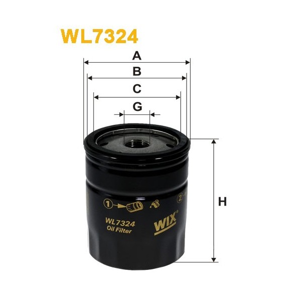 Filtro aceite Wix WL7324