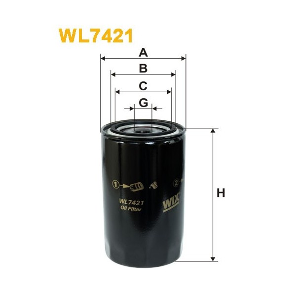 Filtro aceite Wix WL7421