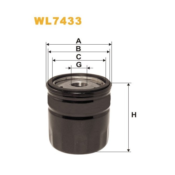 Filtro aceite Wix WL7433