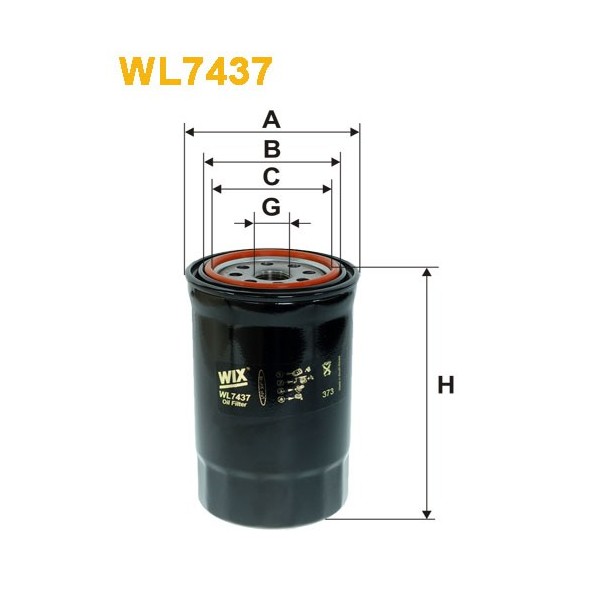 Filtro aceite Wix WL7437