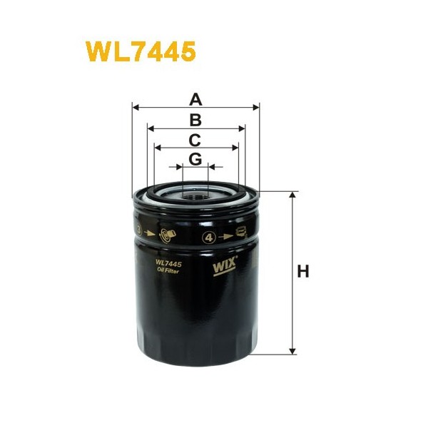 Filtro aceite Wix WL7445