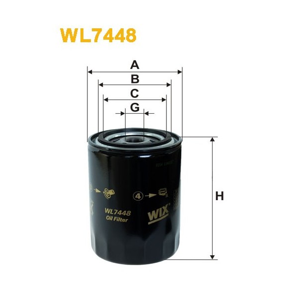 Filtro aceite Wix WL7448