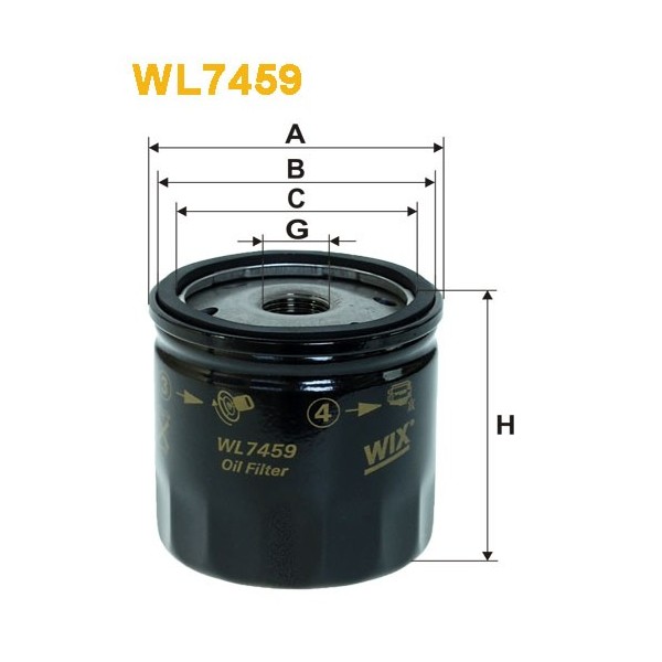 Filtro aceite Wix WL7459