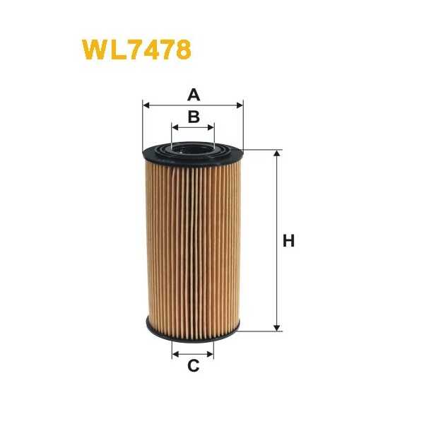 Filtro aceite Wix WL7478