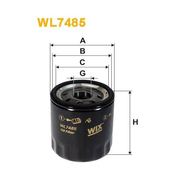 Filtro aceite Wix WL7485