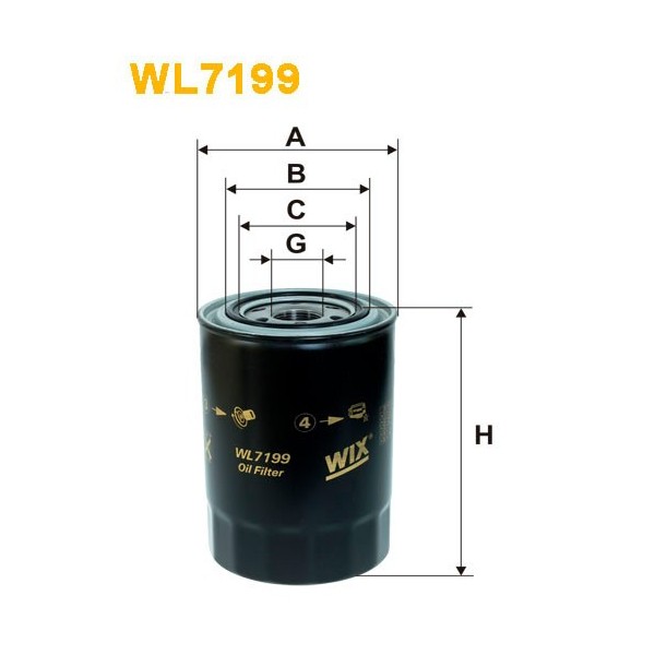 Filtro aceite Wix WL7199