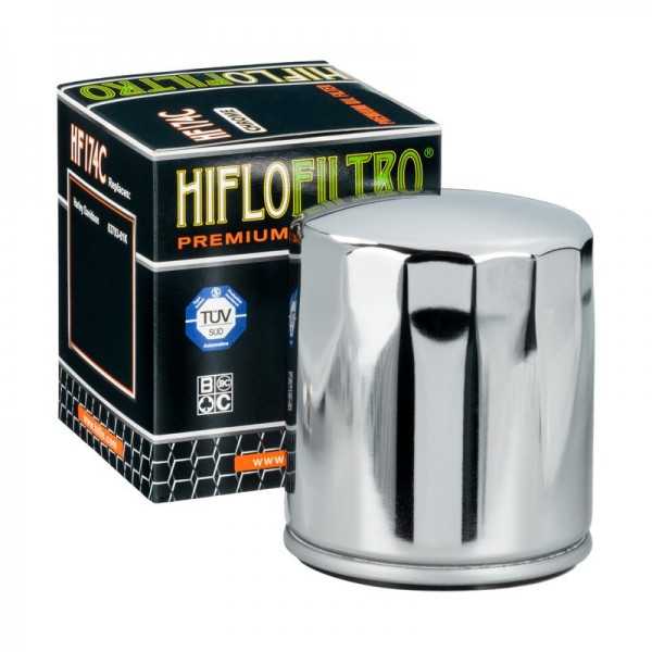 FILTRO DE ACEITE MOTO (CROMADO) HF174C