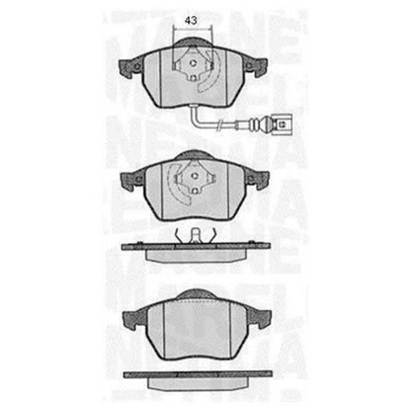 PASTILLAS DE FRENO MAGNETI MARELLI PF0136 AUDI, SEAT, VOLKSWAGEN